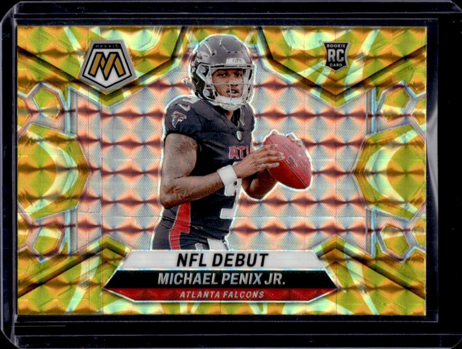 2024 Mosaic Michael Penix Jr. RC Reactive Yellow Prizm NFL Debut #274 Falcons