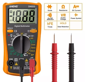 Outil professionnel de test multimètre de voltmètre numérique ammètre multi UK