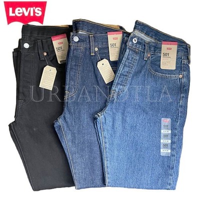 Levi's 501 Original Fit Men's Straight Leg Denim Jeans Button Fly