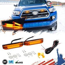 GTINTHEBOX Amber LED Front Grille DRL Running Lights For 2012-up Toyota Tacoma