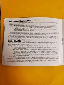 track and field 2 nes Manual only