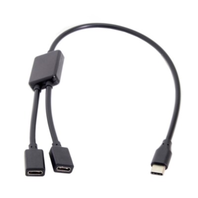 Répartiteur USB-C 2 En 1 - Mâle Vers Double Femelle - Universel (Huawei, Samsung) - Aluminium - Neuf
