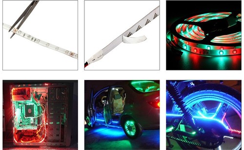 16.4ft RGB LED Strip Light 3528SMD Waterproof Rope Tape Lamp for Party Home TV - Picture 6 of 17