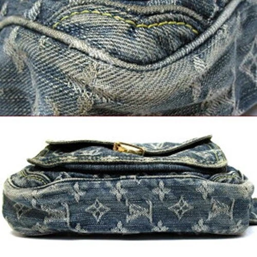 LOUIS VUITTON Monogram Denim Bum Bag Body Bag Blue M95347 LV Auth yk9108 - Image 4 of 4