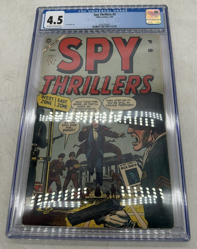 Spy Thrillers #2 Atlas Comics 1955 CGC 4.5 VG+