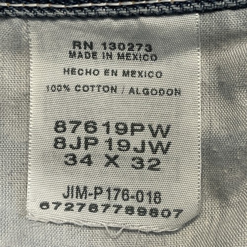 Vintage Rustler Jeans Men 34x32 Straight Regular Whiskered Denim Pants - Picture 5 of 9