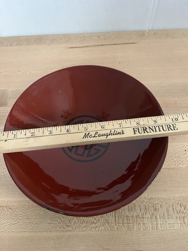 Vintage Chinese Goodluck Sign Design Wood Bowl Red/Black Color - Picture 13 of 15