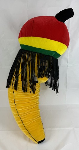 Giant 48” Rasta Jamaican Reggae Yellow Dreadlocks Banana Stuffed Animal Plush - Picture 5 of 9