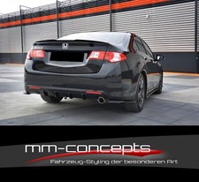 CUP Diffusor Seiten Ansätze SCHWARZ für Honda Accord MK8 CU Flap Heckansatz 