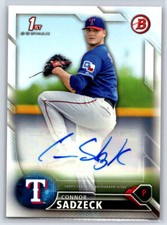 2016 Bowman Connor Sadzeck #PA-CS Paper Prospect Autographs Texas Rangers