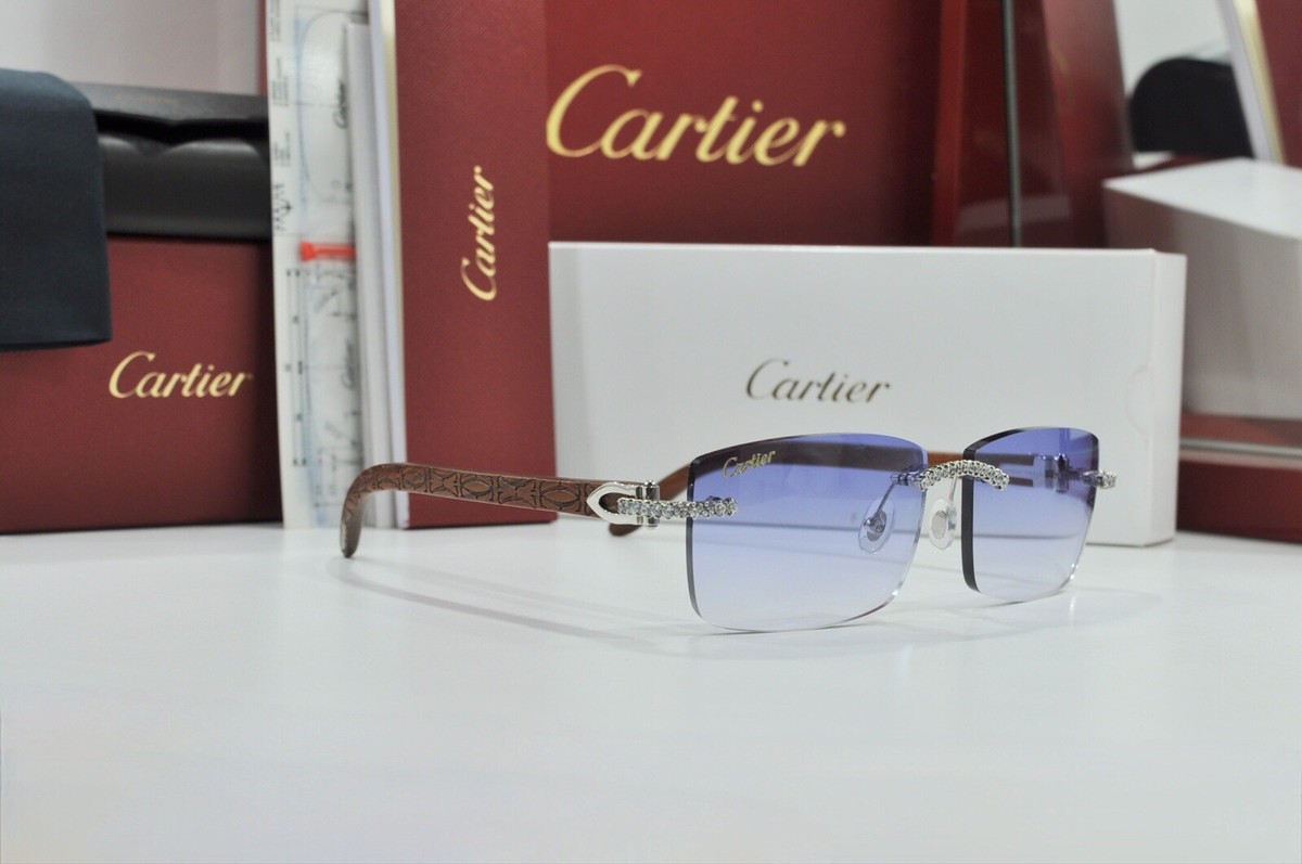 ◆VINTAGE◆【Cartier】C ドゥ*ロゴ NEW VINTAGE CARTIER WOOD CLASSIC C DECOR GOLD PLATED RIMLESS