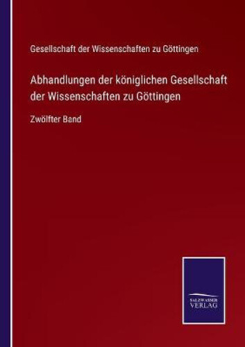 Thumbnail - Abhandlungen Der Königlichen Gesellschaft Der Wissenschaften Zu