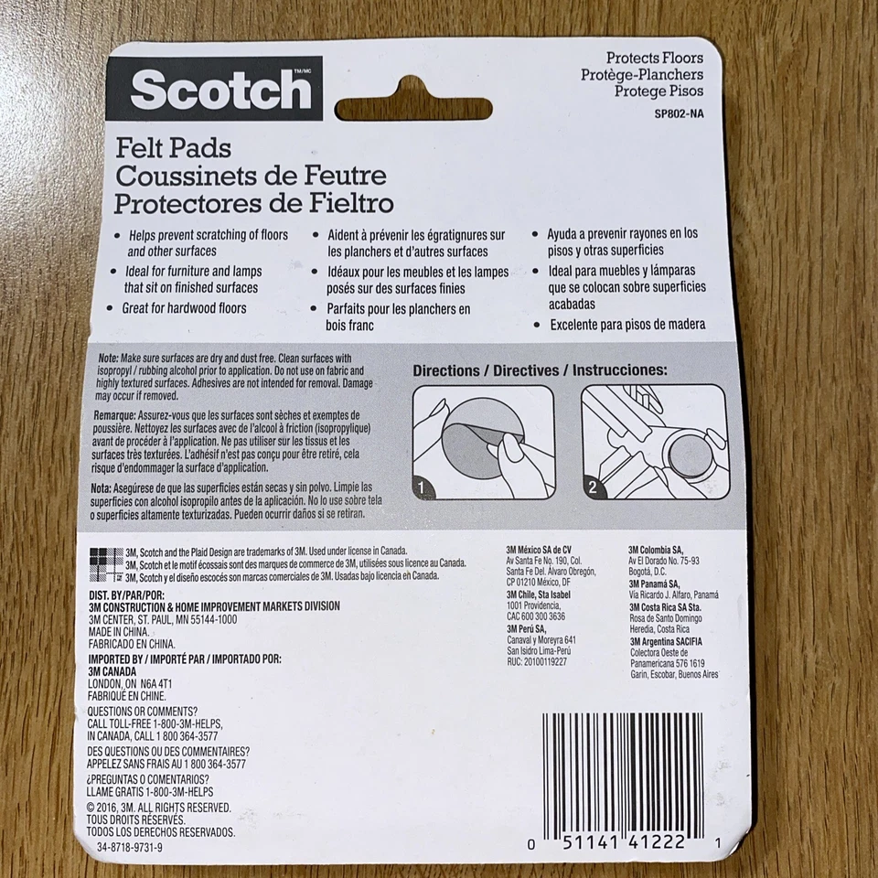 Scotch SP802-NA,3M Company,32 Count, 1", Beige, Round Felt Pads, Preserve 1 PK - Image 2 of 2
