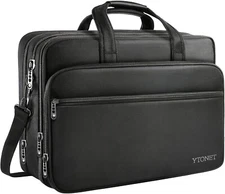 17 Inch Laptop Bag, Travel Briefcase with Organizer, Expandable Large Hybrid Bag