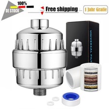 20 Stufen Duschfilter Wasserfilter + 2x Filterpatronen Duschkopf Wasserfilter