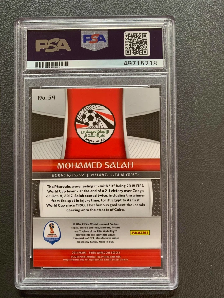 Lot 4x 2018 Panini Prizm World Cup Mohamed Salah PSA 10 Gem Mint #54 - Image 4 of 4