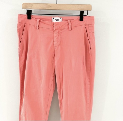 Paige Baxter Straight Leg Pants Pink Size 26 - Picture 3 of 6
