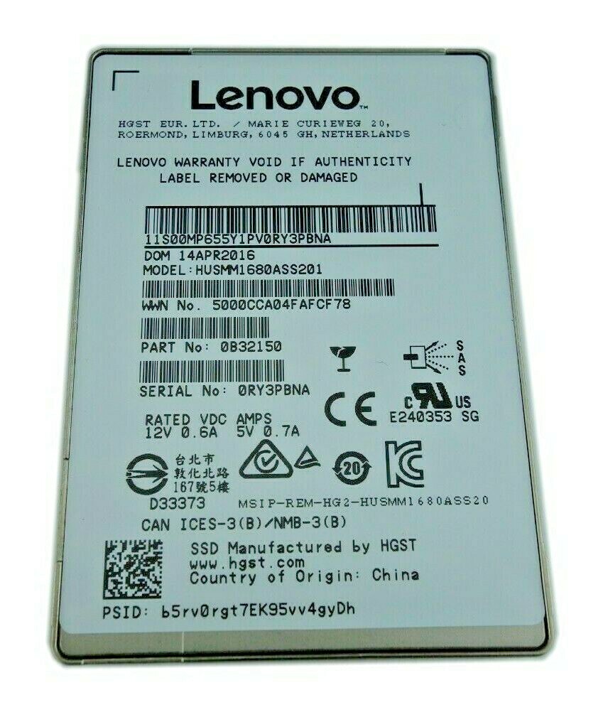 Lenovo 800GB SAS 12Gb/s 2.5