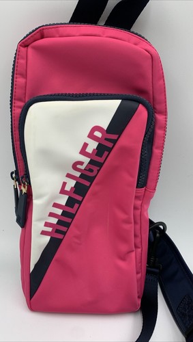 Tommy Hilfiger Sling Backpack Pink Two Section Bag Crossbody