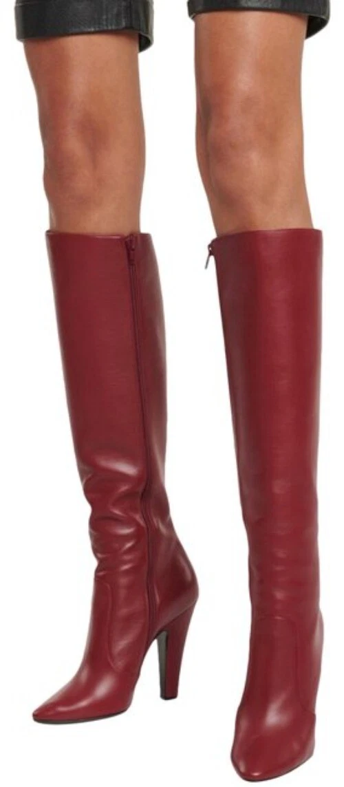 【新品未使用】大特価SAINT LAURENT レッド スエード シューズ Red Saint Laurent Boots for Women for sale | eBay