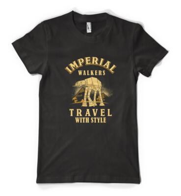 Imperial Walker Travel in Style ATAT Star Wars personalisiertes Unisex-T-Shirt für Erwachsene