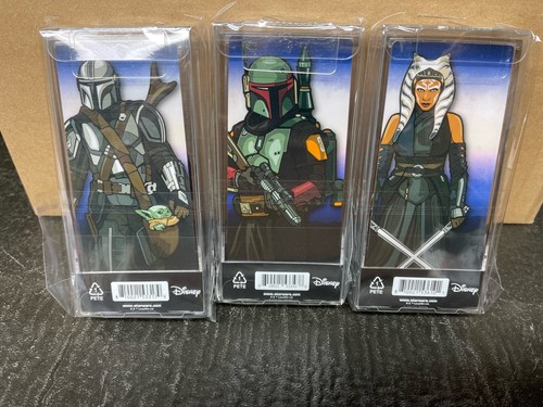 FiGPiN Star Wars Lot Mandalorian with The Child 736 Boba Fett 734 Ahsoka 735 - Bild 2 von 2