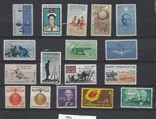 1961  US Commemorative Full Year Set -Mint Never Hinged Stamps #1174-1182