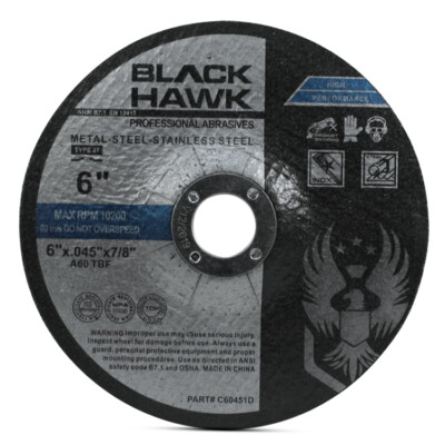 25 Pack - 6'' x .045'' x 7/8'' Depressed Center Cut-Off Wheel T27 Cutting Discs