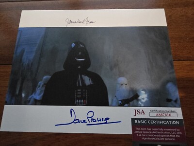 STAR WARS DAVE PROWSE JAMES EARL JONES SIGNED 8X10 PHOTO JSA COA JAMES SPENCE 