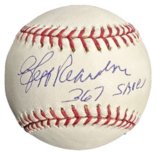 Jeff Reardon Autographed Major League Baseball W/ 367 Saves Insc Tristar