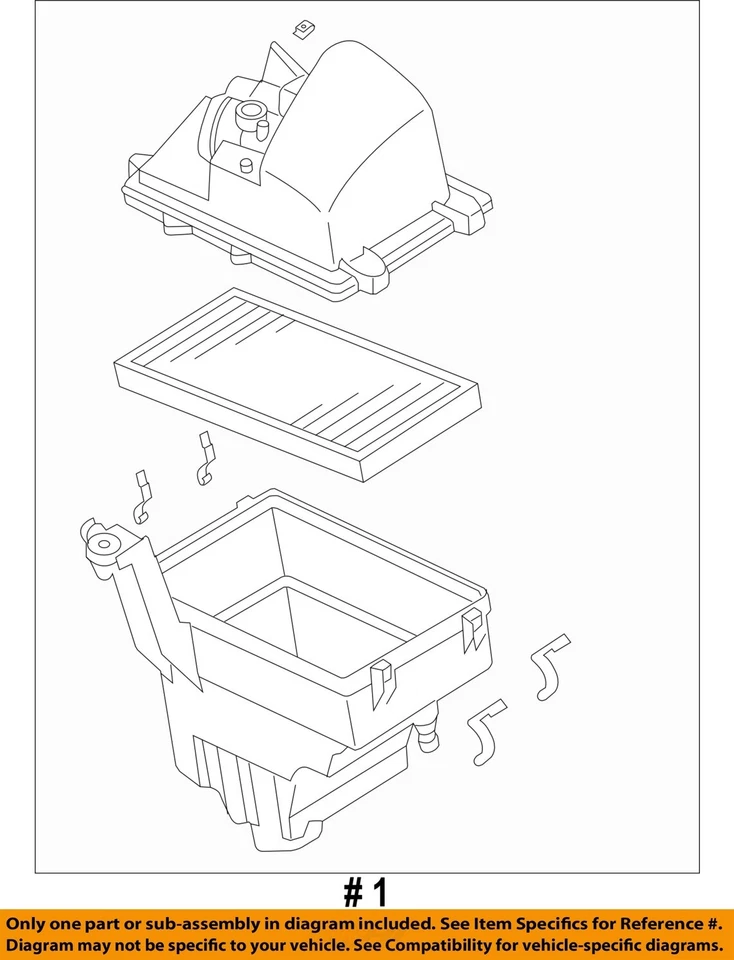 Used Air Cleaner Assembly fits: 2007 Mazda 5 Canada market Grade A - Image 4 of 4