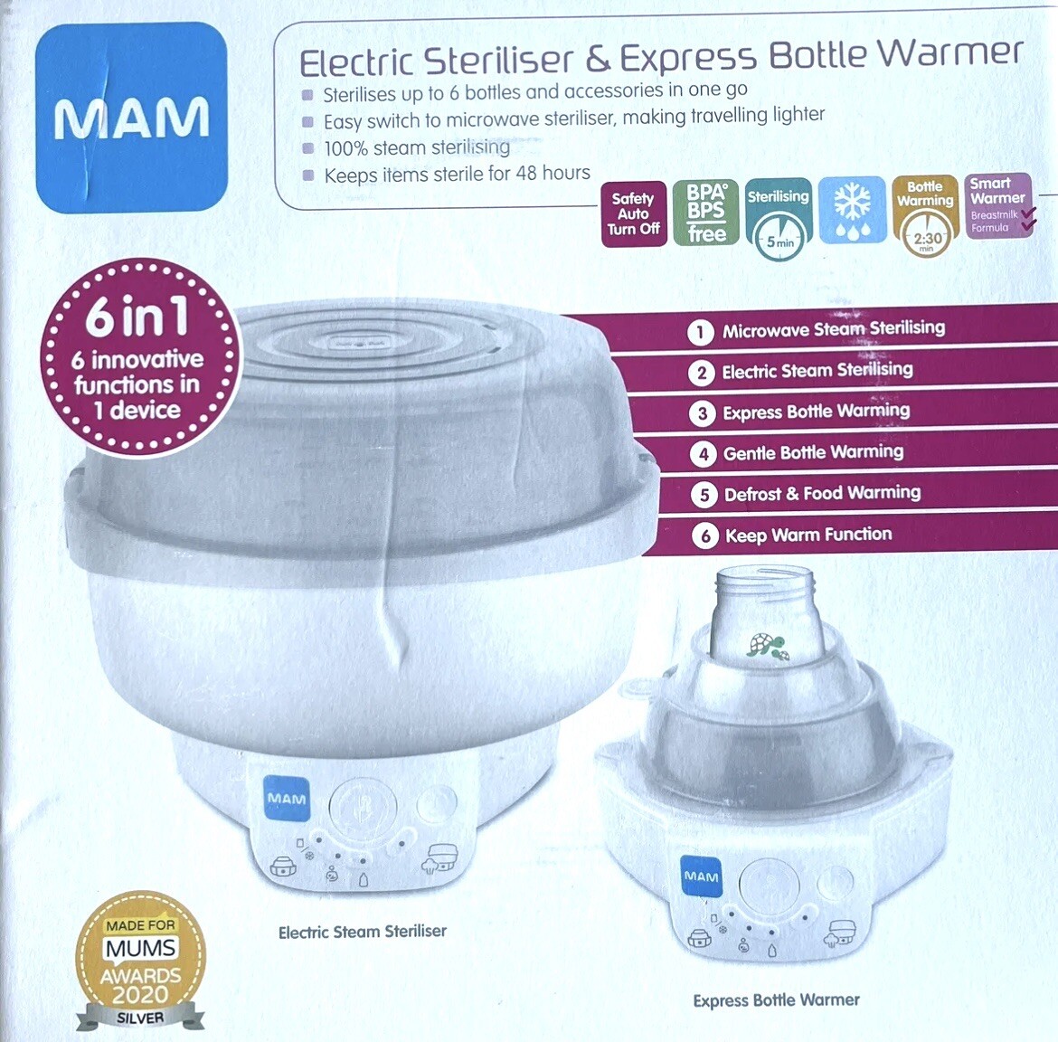 Express Bottle Warmer Asda Mam Steriliser Mam Express Bottle