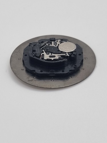 Movimiento y cara de reloj con esfera de fecha Lorus marrón para piezas/reparaciones 32,49 mm - Imagen 6 de 9
