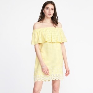old navy yellow midi dress
