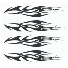 Tribal Flame Decal Tribal Vinyl Sticker Hot Rod Car Truck Motorcycle Tank