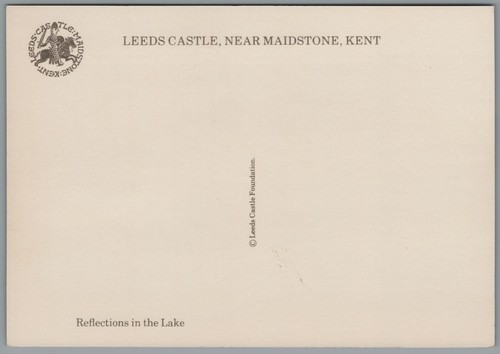 Leeds Castle Postcard Reflections in the Lake near Maidstone Kent England - Picture 2 of 2