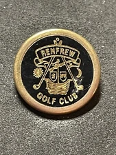 Vintage Rare Renfrew Golf Club 3/4" Stem Golf Marker - Renfrewshire, Scotland