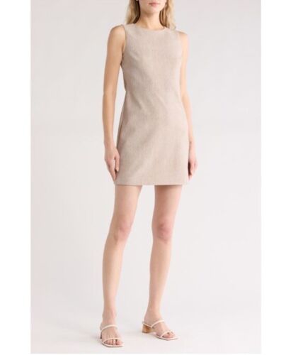 Theory Womens Easy Shift Dress Size 4 Linen Multicolor Striped Sleeveless Lined