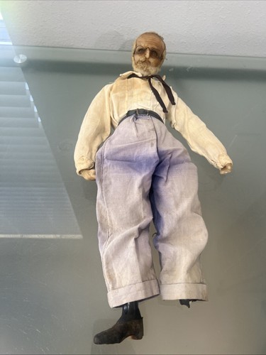 Vintage Antique Grandpa Old Man Doll Soft Body