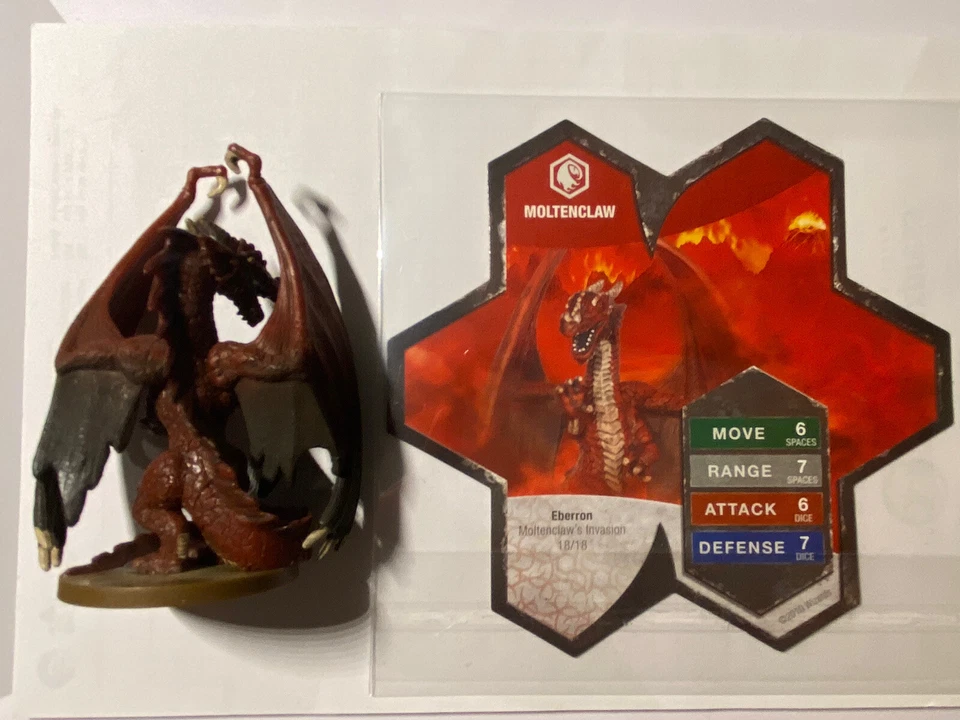 Heroscape Moltenclaw Utgar Dragon Hero D&D Pathfinder MINT CONDITION Unique Hero - Bild 2 von 2