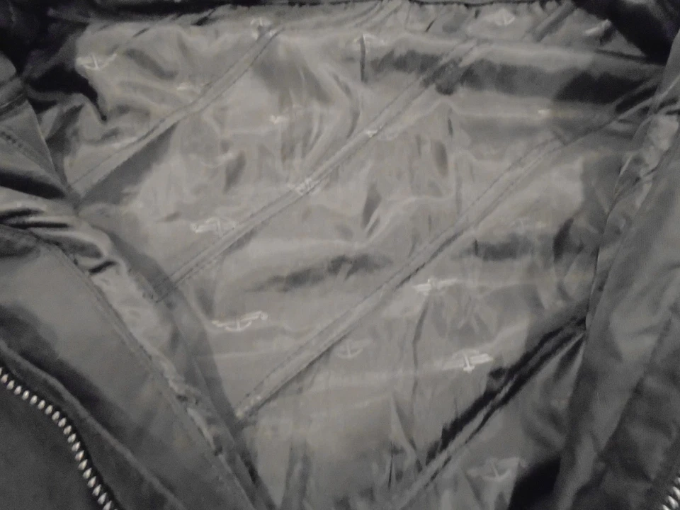 Dockers Coat /Jacket Black Men XXL Brown Faux Leather Collar Zip lined pockets - Image 4 of 4