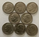 1973 D Roosevelt Dime 8-Coin Lot