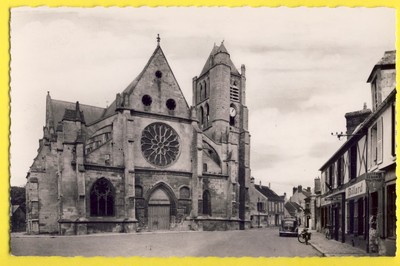 cpsm CHAMBLY circa 1950 (Oise) L'GLISE saddlery DEBOMY coffee tobacco Renault 4CV
