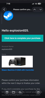 Valve Steam Machine 512GB, with Controller