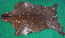 Luxury Goat hide Rug Hair on Area Rug Size 40"x26" Animal Leather Goat Skin G223