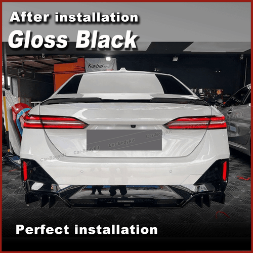 Alerón trasero negro brillante alerón labio alerón para BMW G60 530i 540i i5 G90 M5 - Imagen 2 de 11