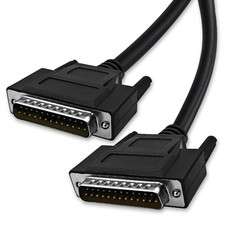 DB25 25 Pin 16 Feet 5 Meter Two Row Straight Through Serial Cable, Double Sh...
