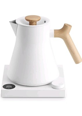 Fellow Corvo EKG Pro Electric Kettle 0.9L Matte White Maple Temp Control