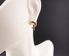Women's 14k Gold Animal Dolphin Stud Mini Earrings   Cute Nautical Design
