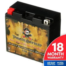 YT14B-BS AGM Motorcycle Battery for Yamaha XV17AT Road Star, Silverado 2008-2014